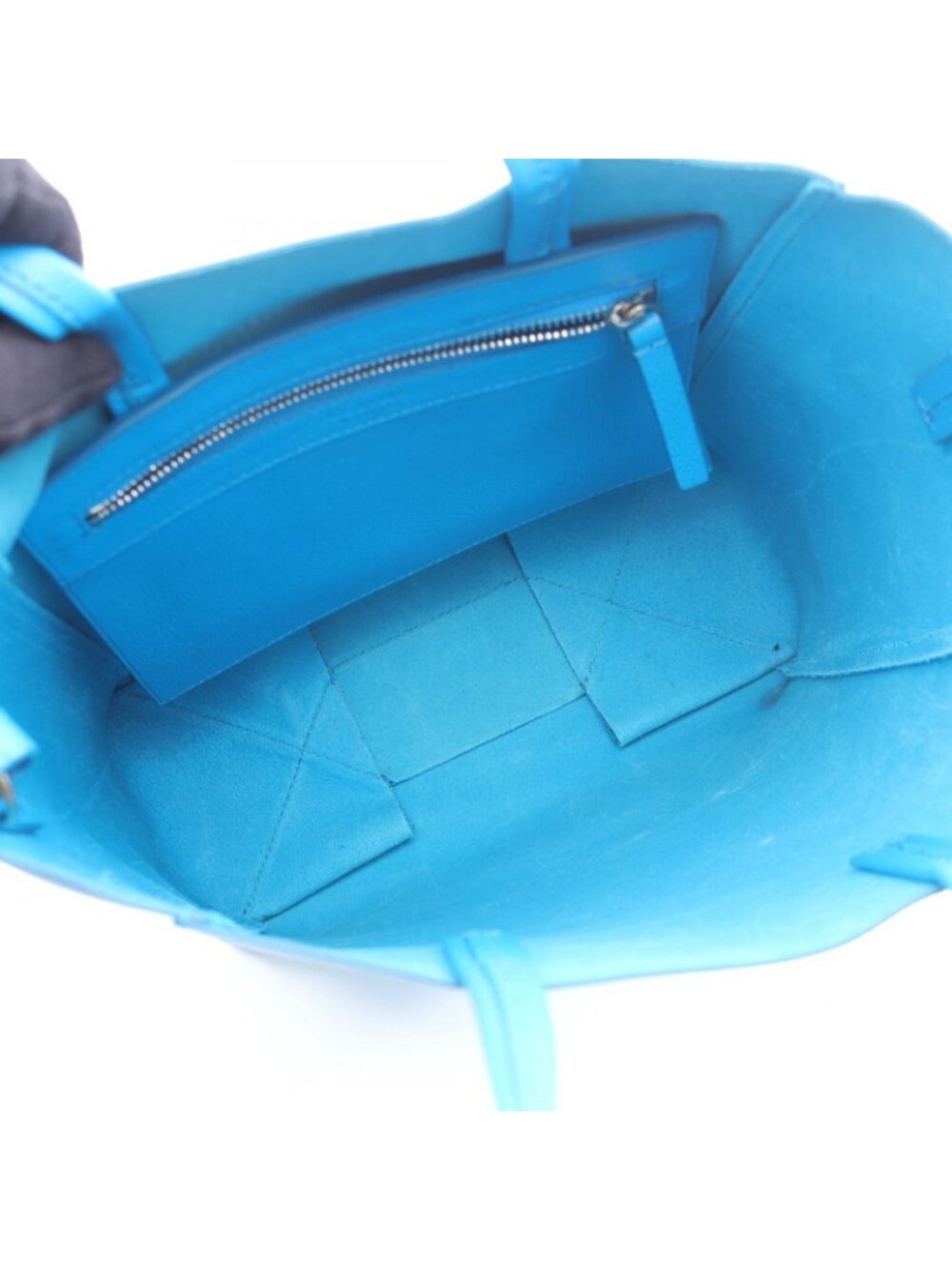 Celine Ceri Tote Tikal Smo Kabata Quiz Blue Leather Ready - Picture 3 of 8